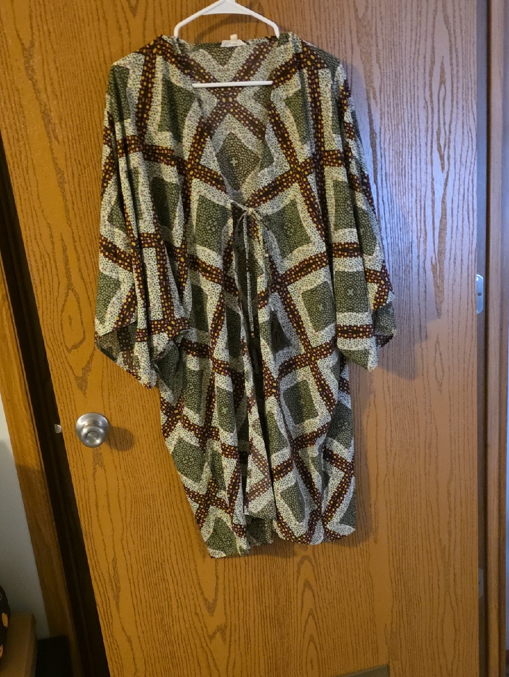 Easel Multicolor Geometric Printed Kimono Ptp 29 NWOT